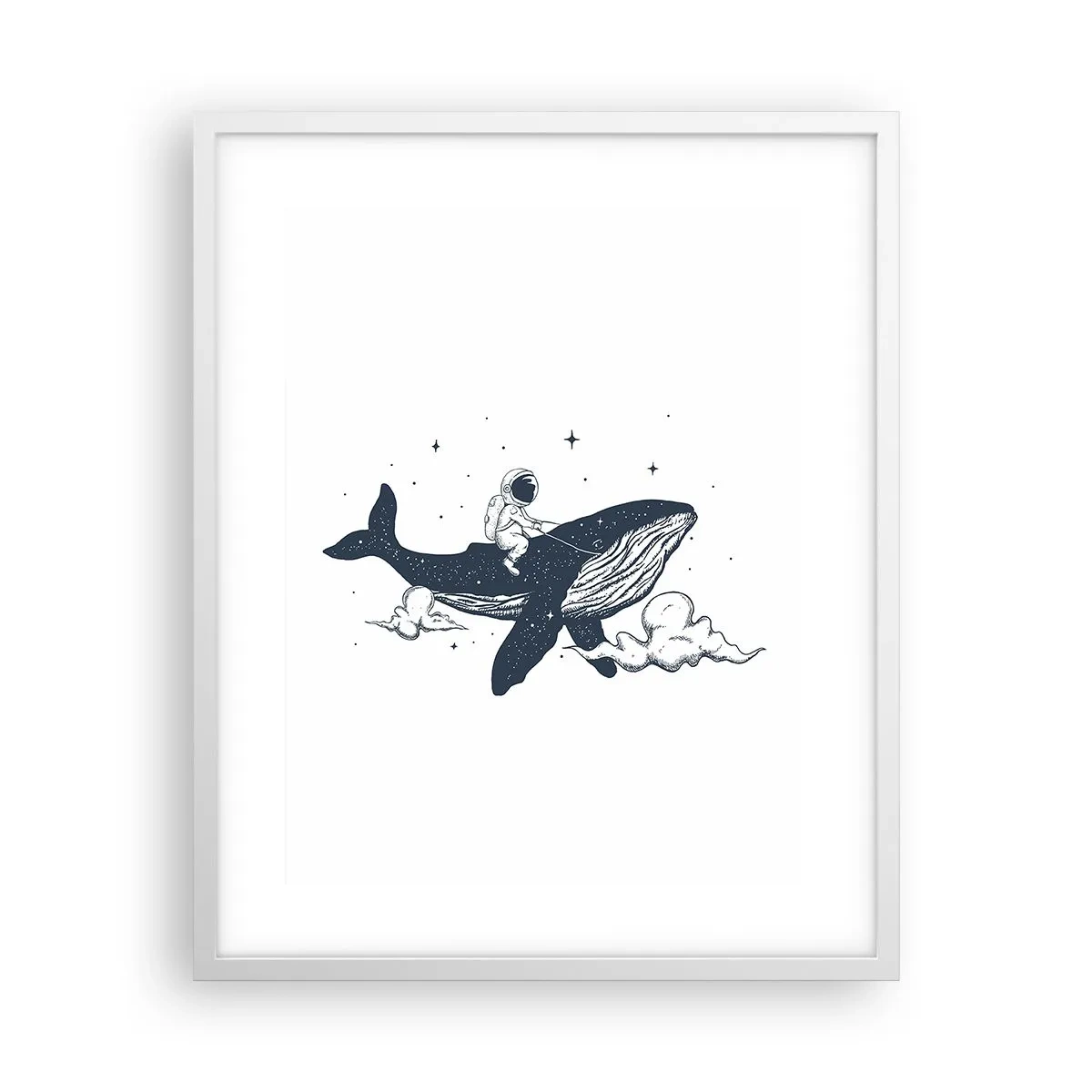 Poster in een witte lijst - Ruimte avontuur - 40x50 cm