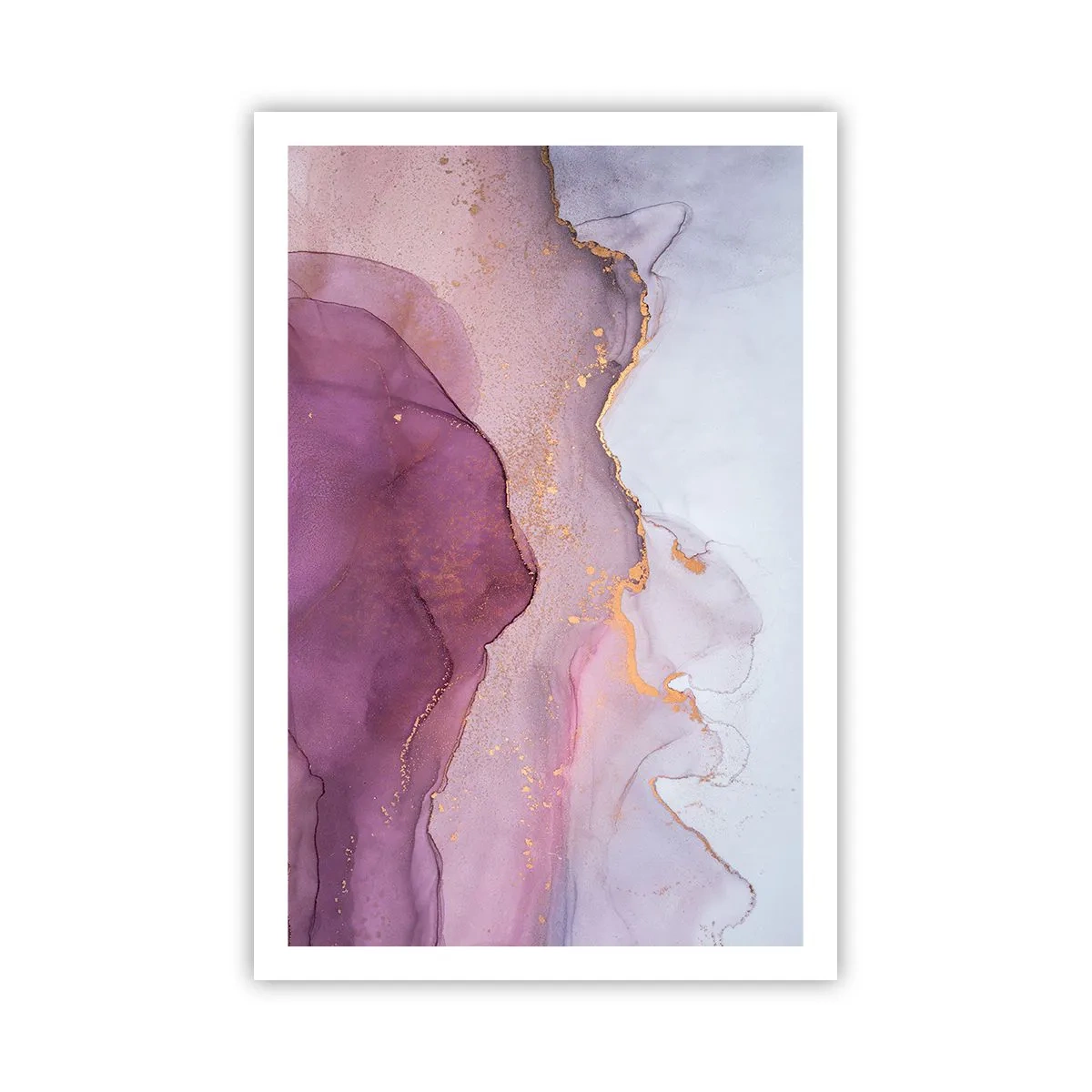 Poster - Lila en paarse golven - 61x91 cm