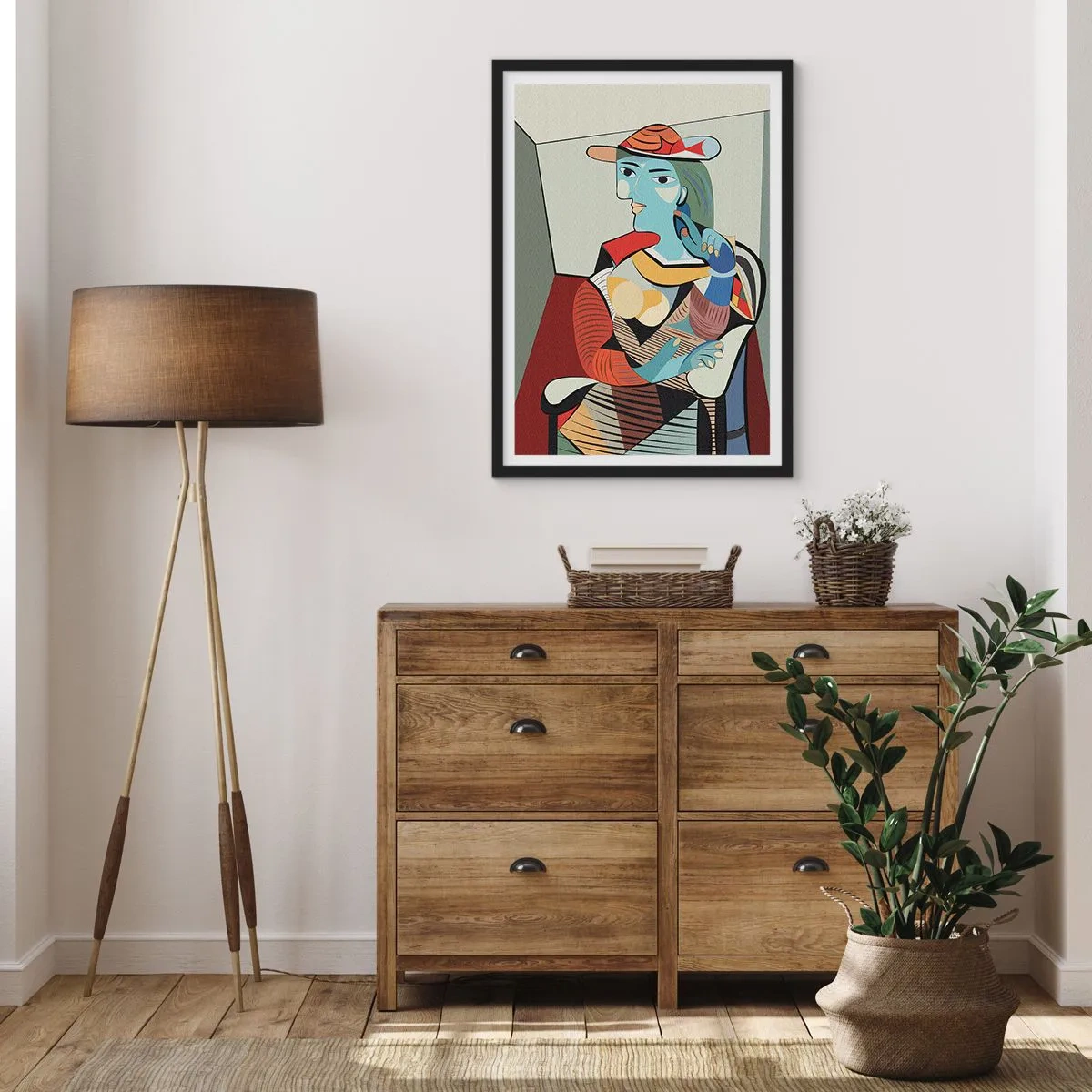 Poster in een zwarte lijst - Door de ogen van Picasso - 30x40 cm