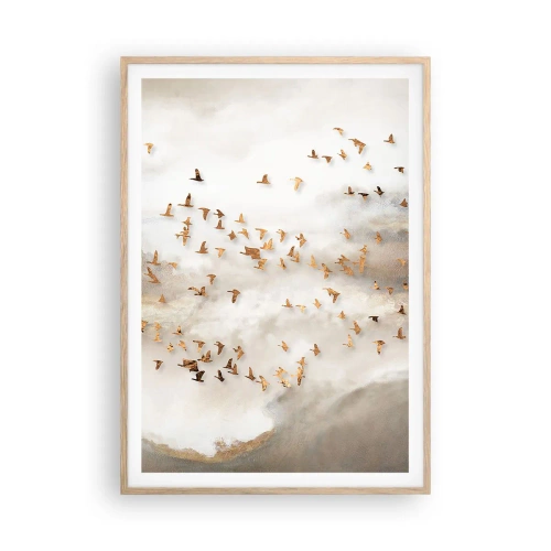 Een poster in een licht eiken lijst - Het is tijd… - 70x100 cm