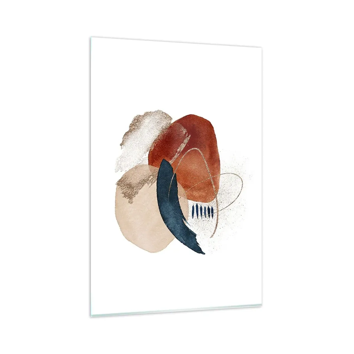 Schilderen op glas - Ovale compositie - 80x120 cm