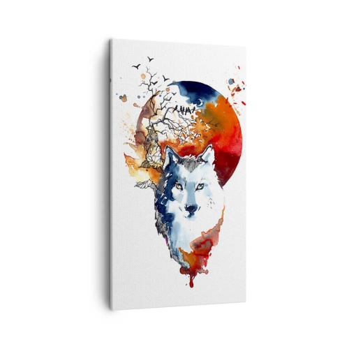 Schilderen op canvas - Neus aan neus met de nacht - 45x80 cm