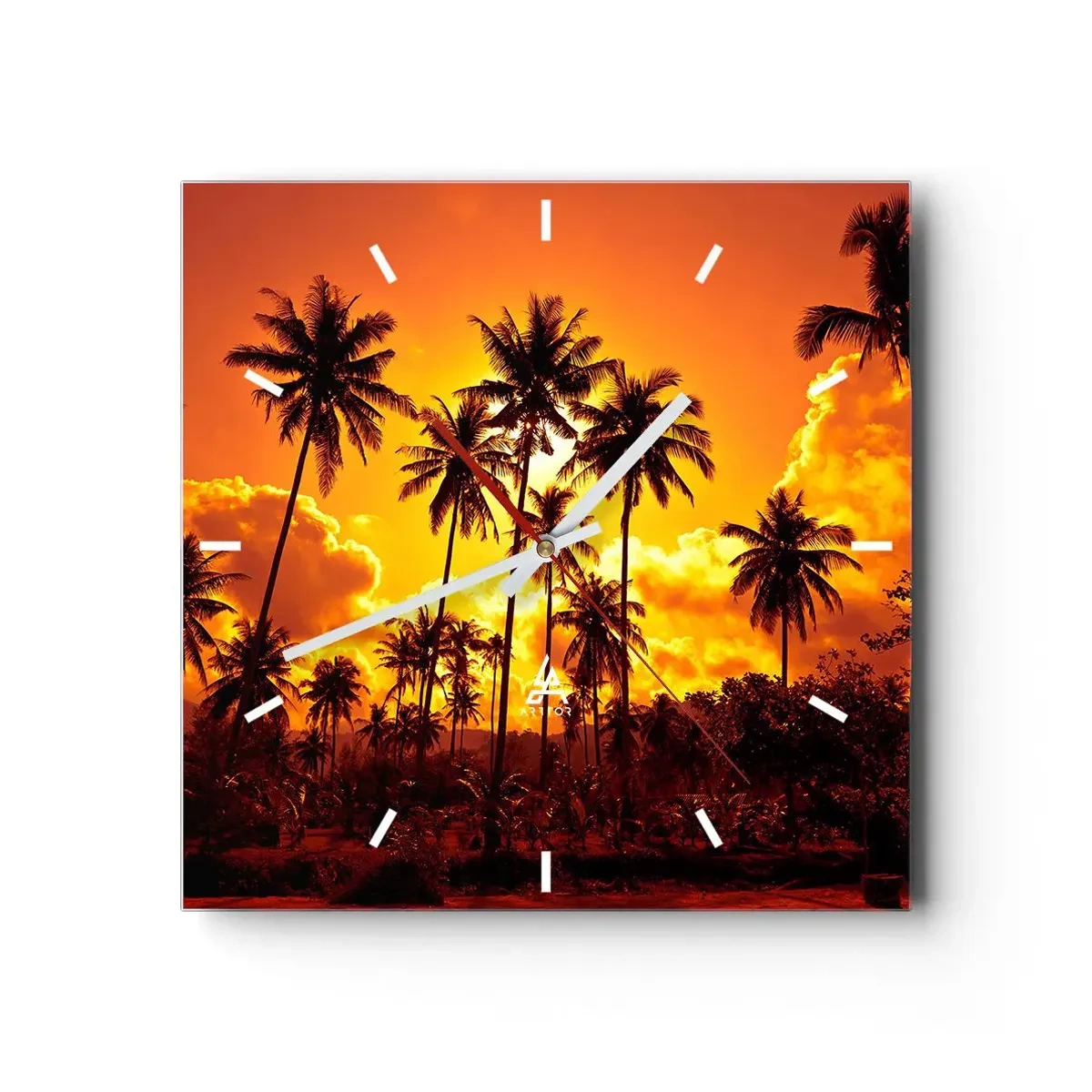 Wandklok - Klok - Bergen staan in brand, bossen staan in brand - 40x40 cm