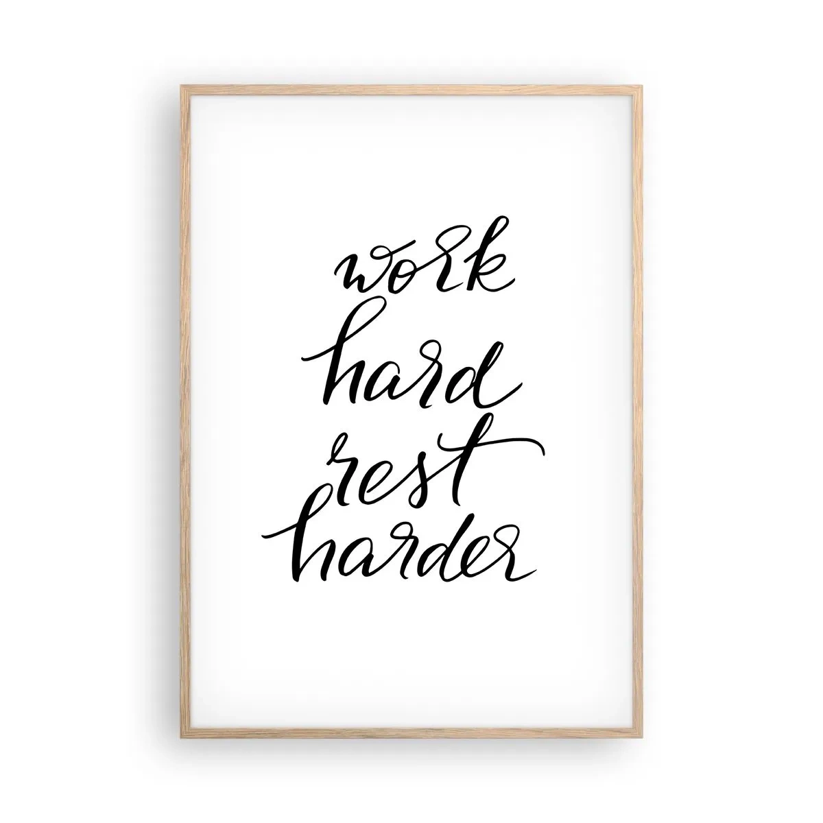 Een poster in een licht eiken lijst - Levensbalans - 70x100 cm