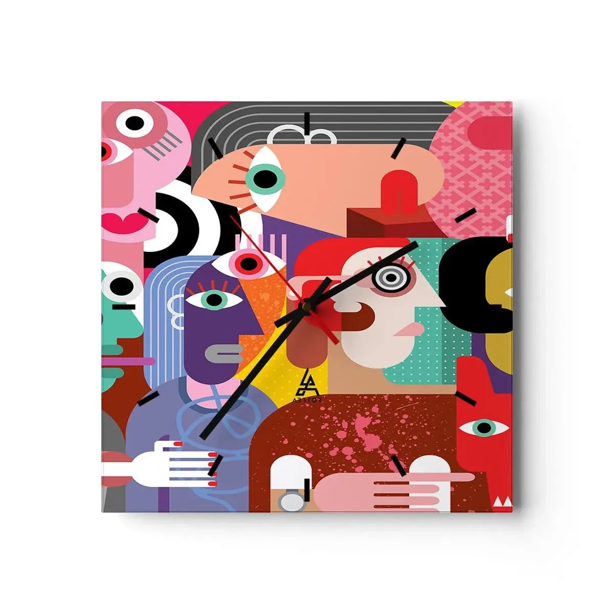 Wandklok - Klok - Wij zijn van de heer Picasso - 30x30 cm