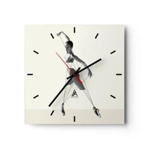 Wandklok - Klok - In het theater van de wereld - 30x30 cm