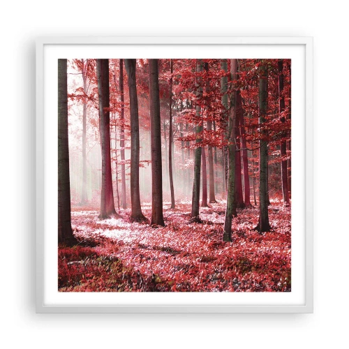 Poster in een witte lijst - Rood is net zo mooi - 60x60 cm