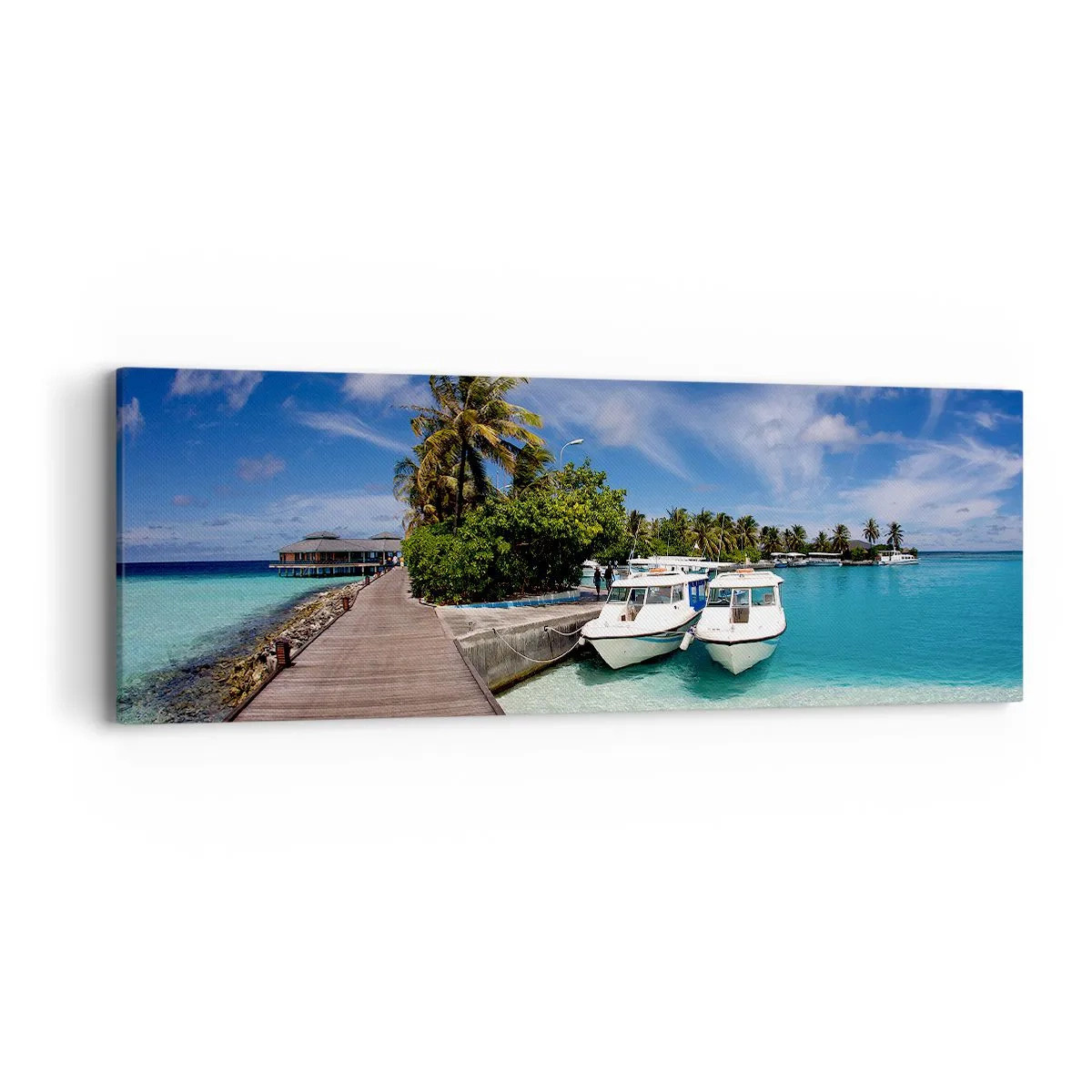 Schilderen op canvas - Toch bestaat het paradijs - 90x30 cm