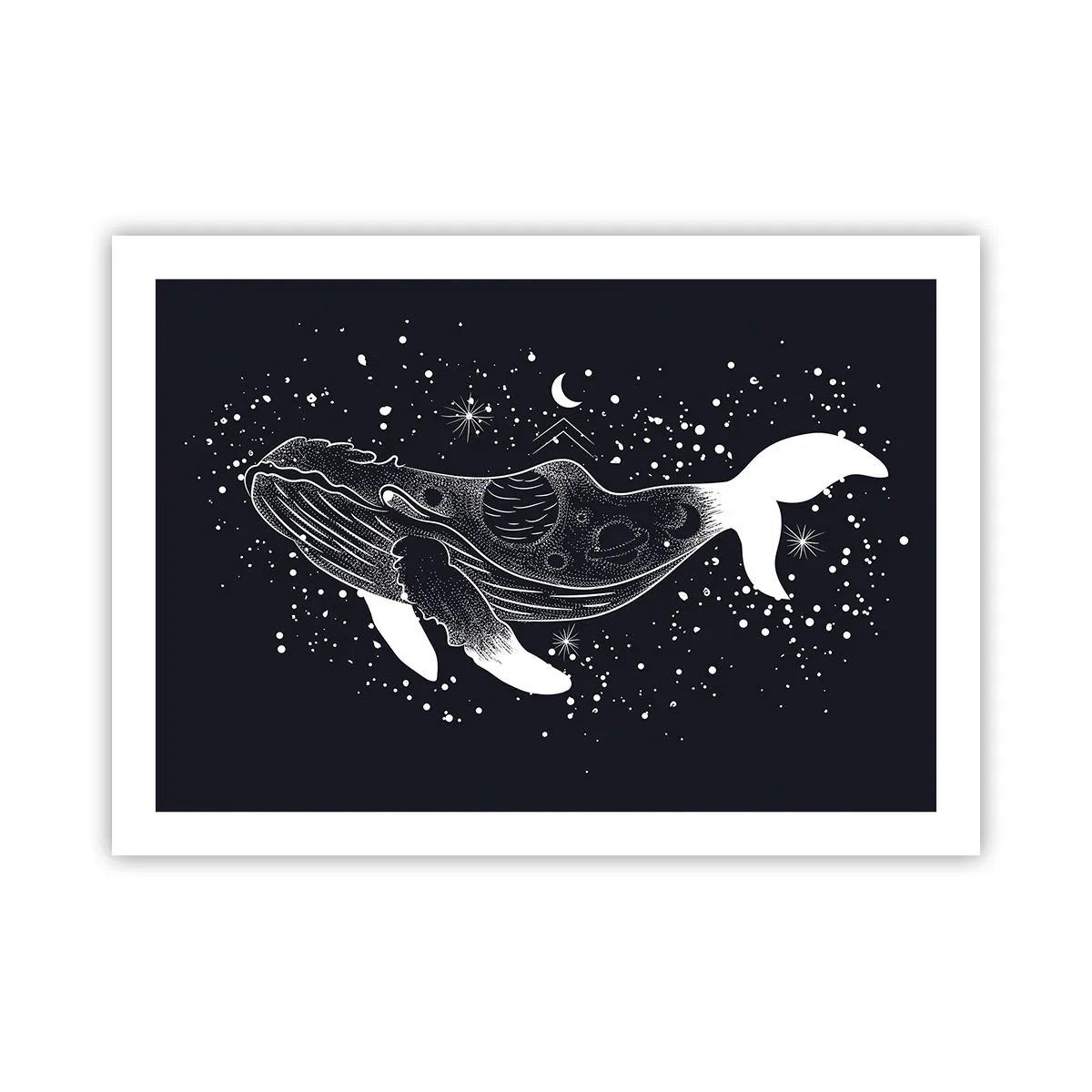Poster - In de oceaan van het universum - 70x50 cm