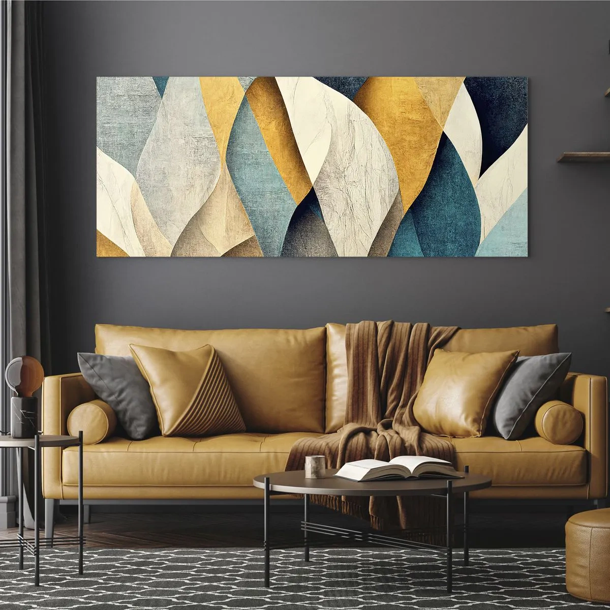 Schilderen op glas - Ritme en beweging - 100x40 cm