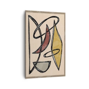 Schilderen op canvas - Compositie – bogen en ovalen - 80x120 cm