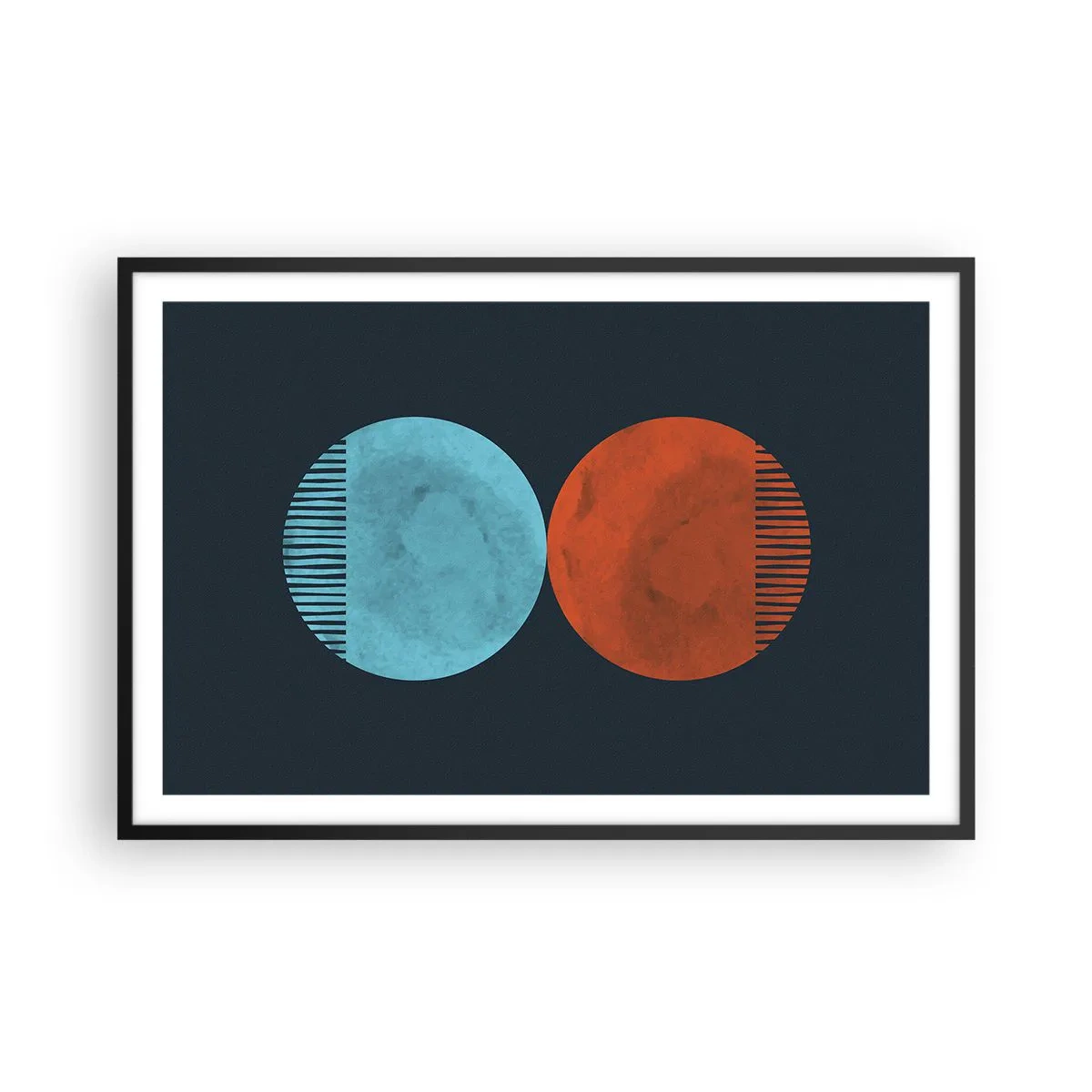 Poster in een zwarte lijst - Alleen geometrie? - 91x61 cm