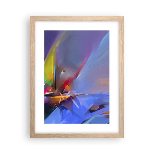 Een poster in een licht eiken lijst - Propellers als een vogel - 30x40 cm