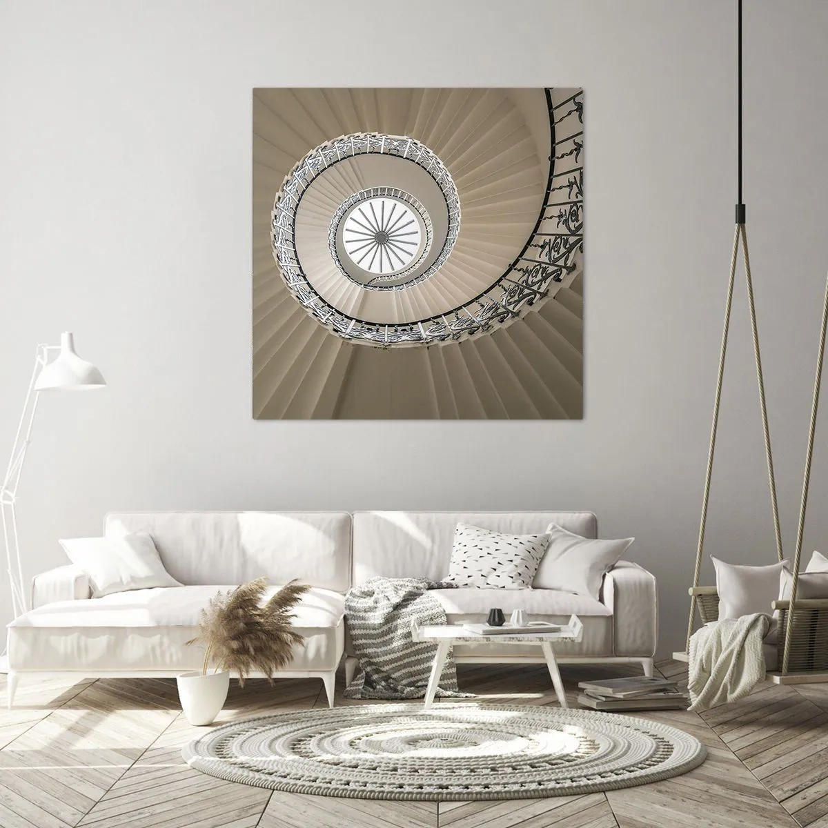 Schilderen op canvas - Binnenin de schaal - 60x60 cm