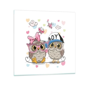 Schilderen op glas - Laten we liefde maken! - 30x30 cm