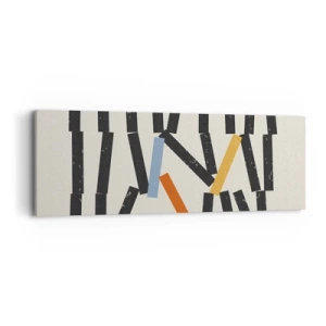 Schilderen op canvas - Domino – compositie - 90x30 cm