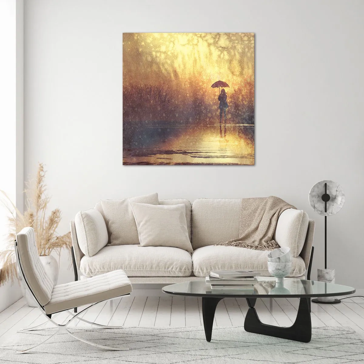 Schilderen op glas - Ik voel dat iemand naar me kijkt - 50x50 cm