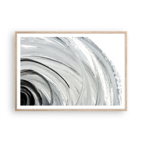 Een poster in een licht eiken lijst - Orbitale samenstelling - 100x70 cm