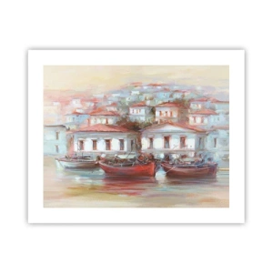 Poster - Gelukkige stad - 50x40 cm