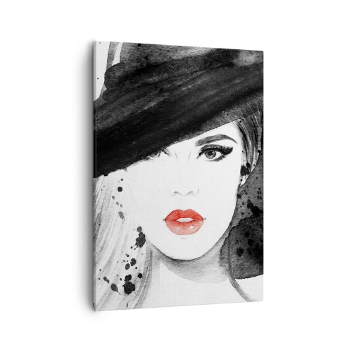 Schilderen op canvas - Vrouw in het zwart - 50x70 cm