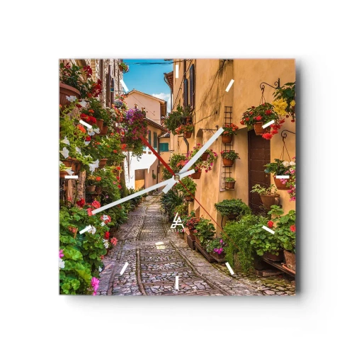 Wandklok - Klok - Italiaans zijstraatje - 30x30 cm
