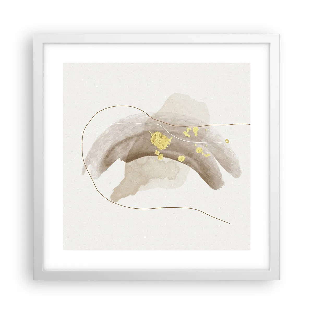 Poster in een witte lijst - Ontmoet in de ruimte - 40x40 cm