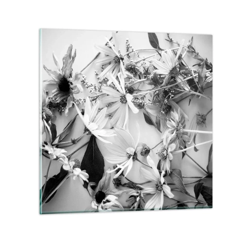 Schilderen op glas - Niet-boeket bloemen - 50x50 cm