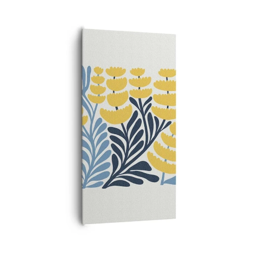 Schilderen op canvas - Zonnig bloembed - 65x120 cm