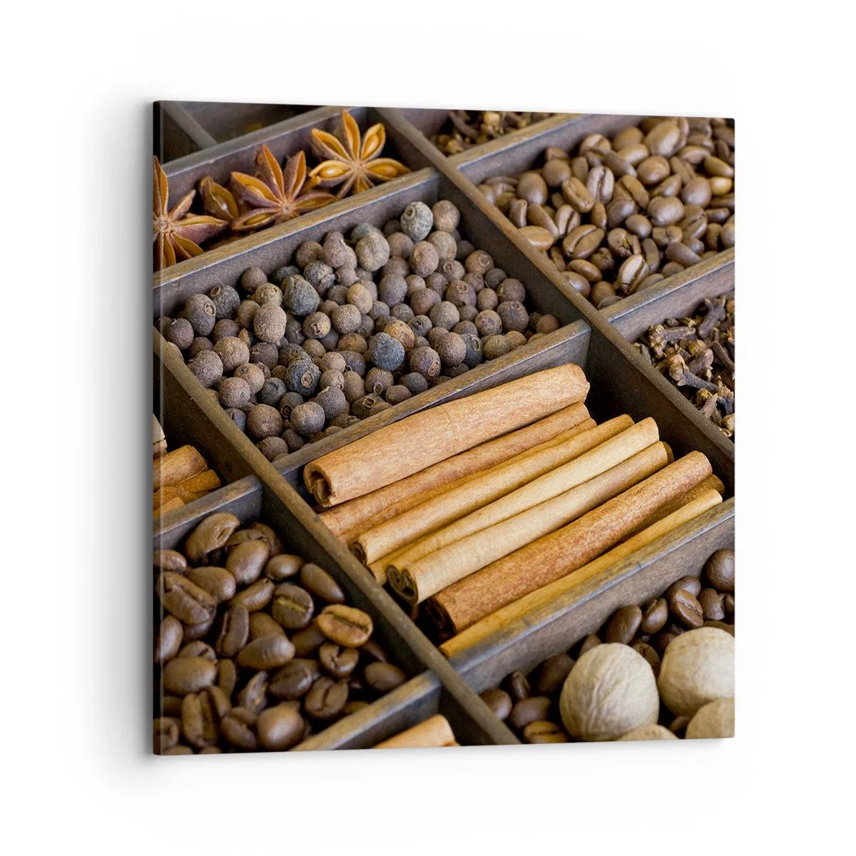 Schilderen op canvas - Een schatkist aan aroma's - 70x70 cm