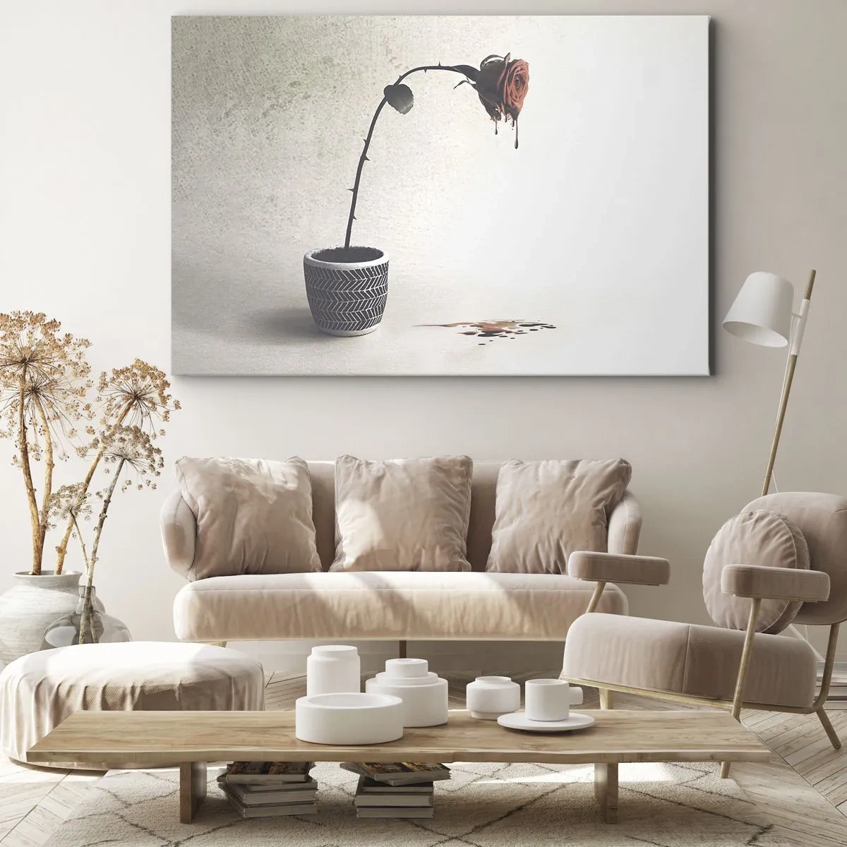 Schilderen op canvas - Rosa dolorosa - 120x80 cm