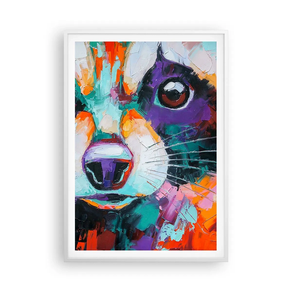 Poster in een witte lijst - Alleen goede emoties - 70x100 cm