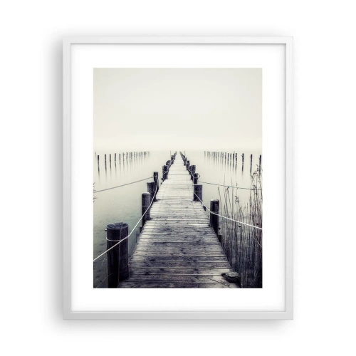 Poster in een witte lijst - Dompel jezelf onder in vrede - 40x50 cm