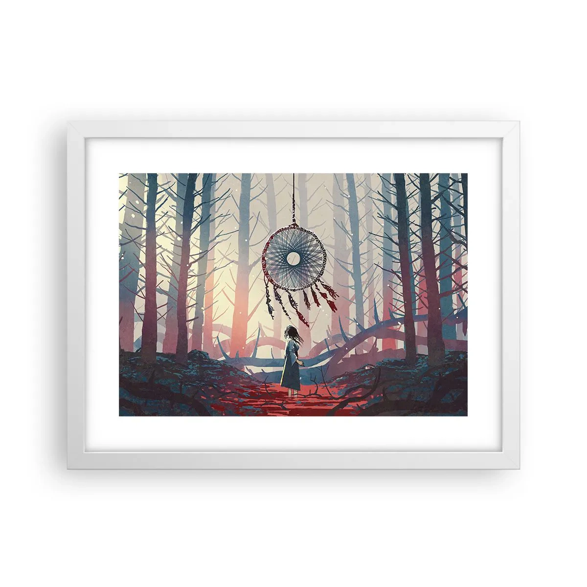 Poster in een witte lijst - Een geheim ritueel van geluk - 40x30 cm