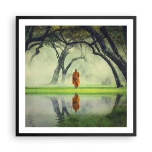 Poster in een zwarte lijst - Op weg naar verlichting - 60x60 cm