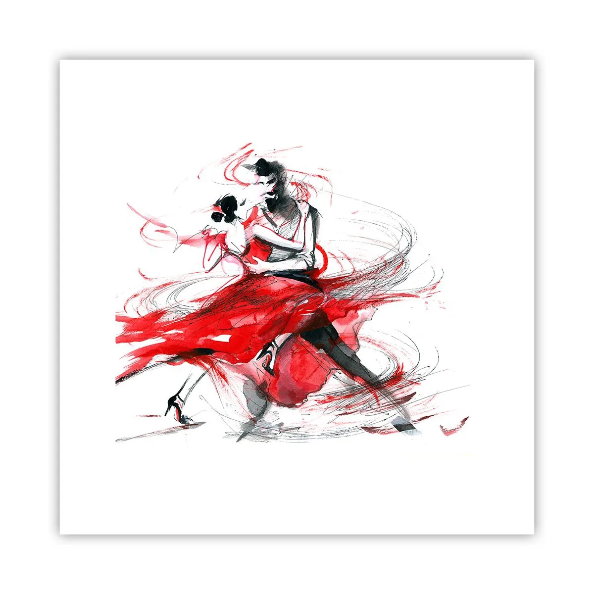 Poster - Tango - het ritme van passie - 30x30 cm