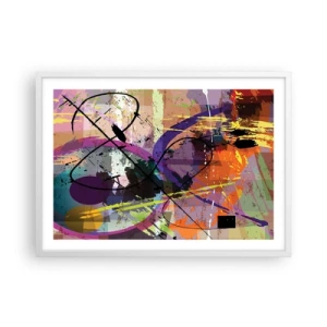 Poster in een witte lijst - Je kunt rechtdoor of rondom - 70x50 cm