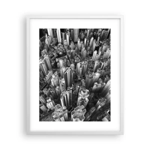 Poster in een witte lijst - Nog steeds hoger en hoger - 40x50 cm