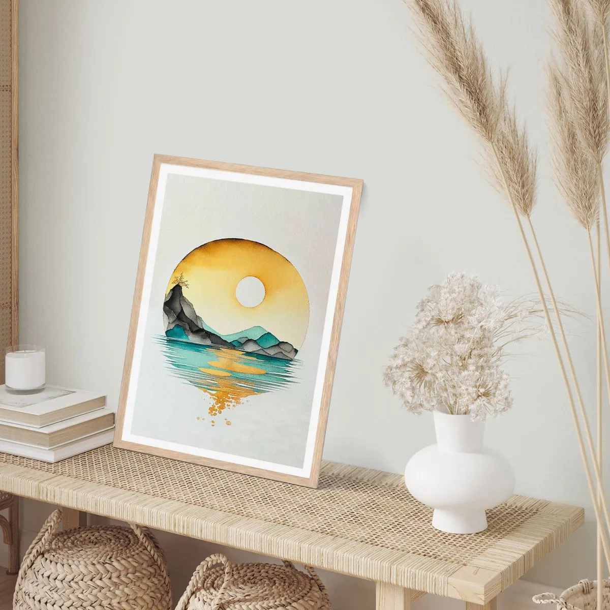 Een poster in een licht eiken lijst - In de cirkel van schoonheid - 40x50 cm