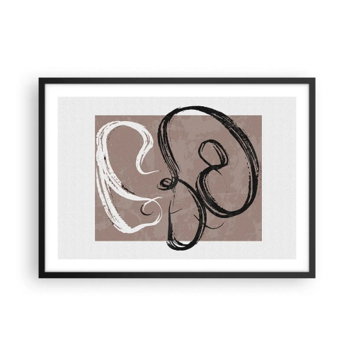 Poster in een zwarte lijst - Compositie – de zoektocht naar volheid - 70x50 cm