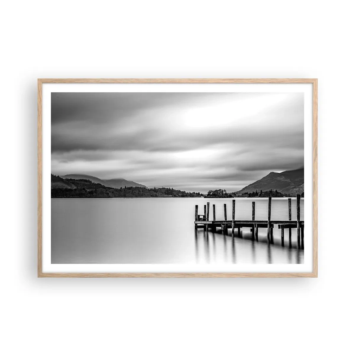 Een poster in een licht eiken lijst - Zachtheid en kracht - 100x70 cm