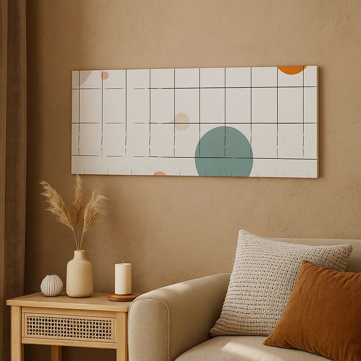 Schilderen op canvas - Gevangen. Wij of zij? - 100x40 cm