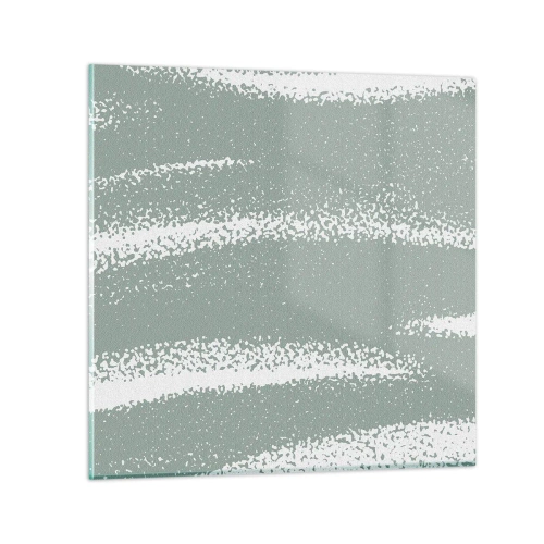 Schilderen op glas - Abstractie in een winterklimaat - 70x70 cm
