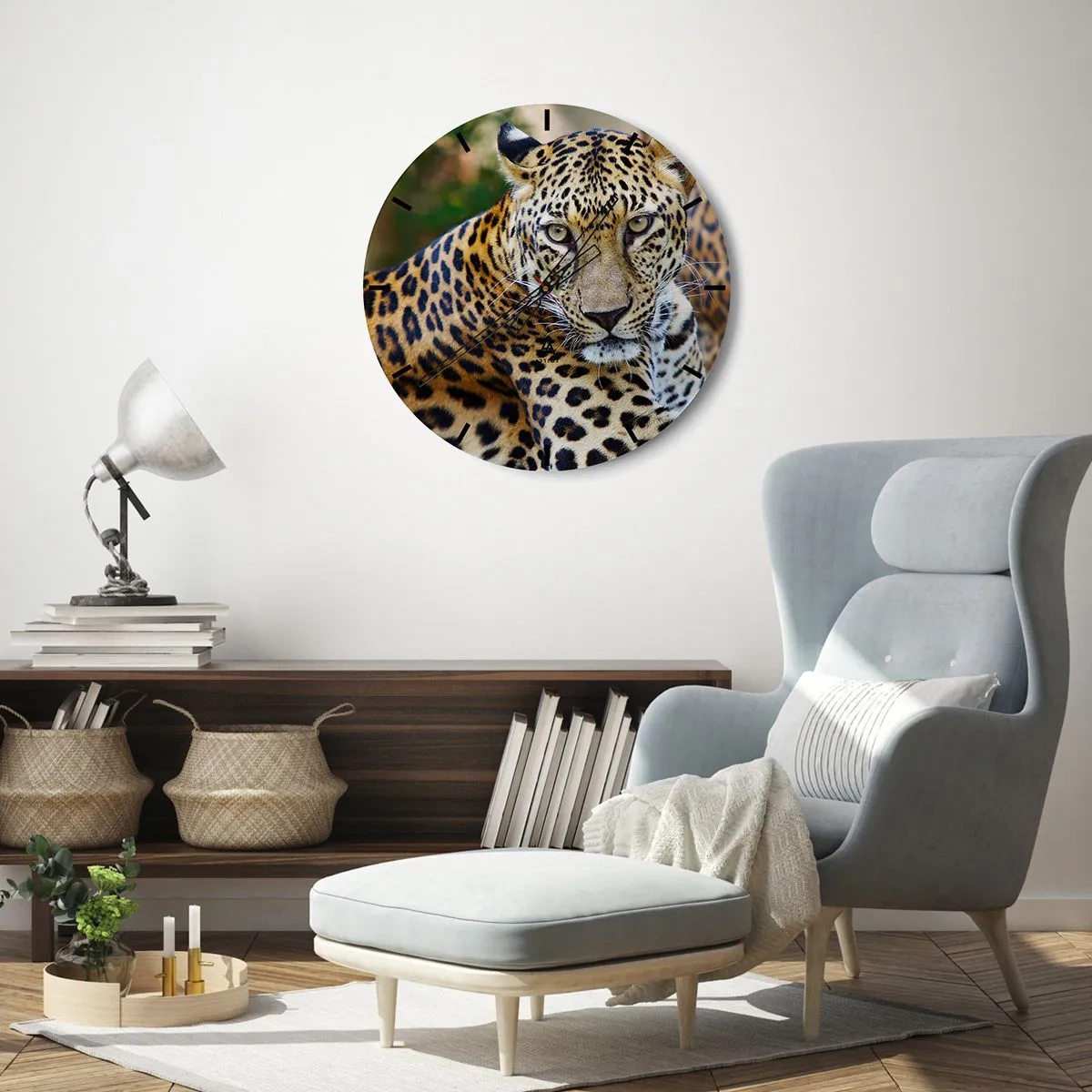 Wandklok - Klok - Wild en kalm - 30x30 cm