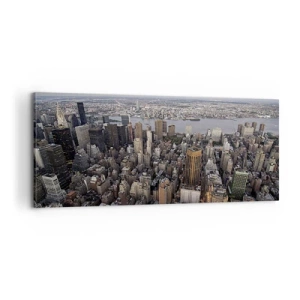 Schilderen op canvas - Het kloppend hart van onze tijd - 100x40 cm