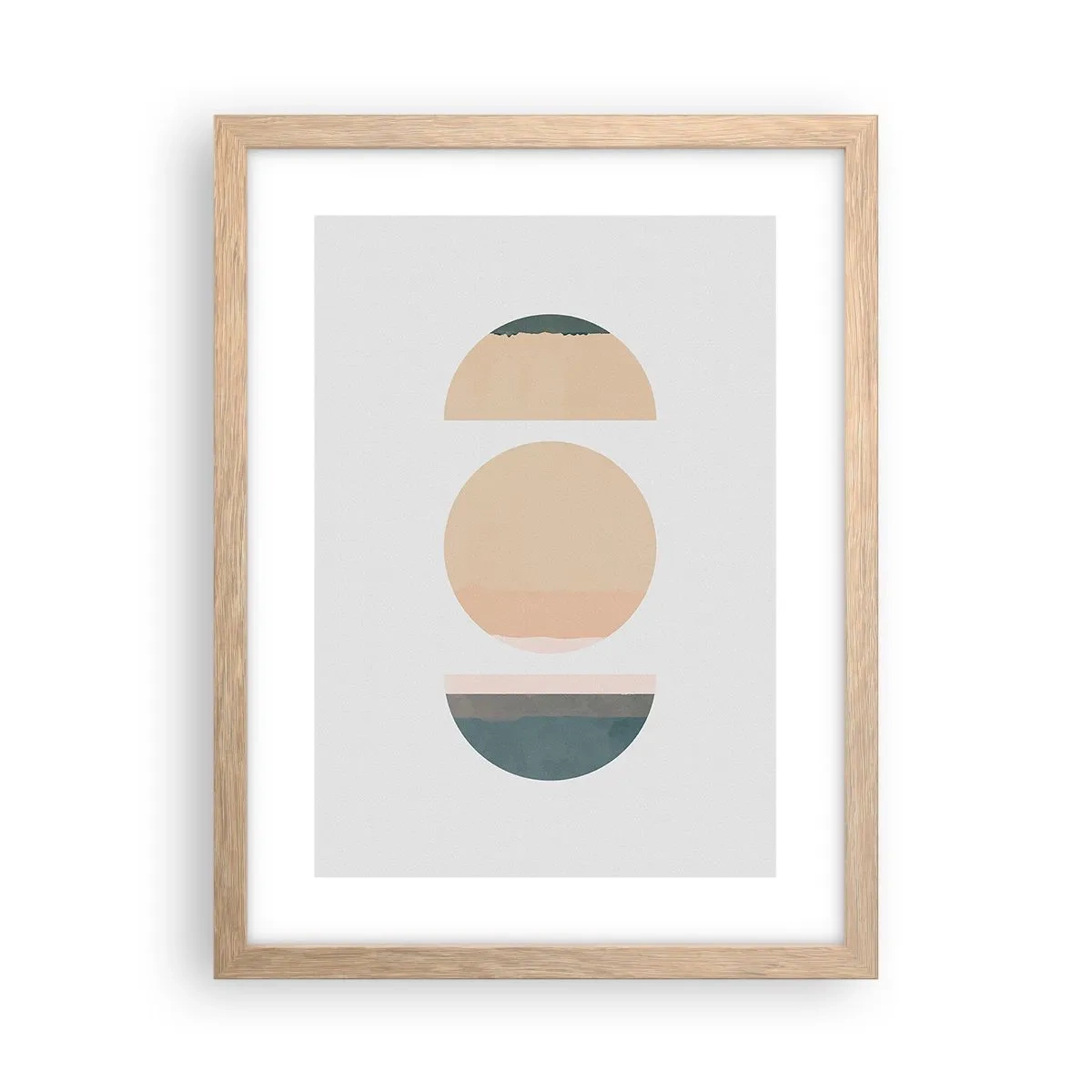 Een poster in een licht eiken lijst - Een Wiel achter een andere - 30x40 cm