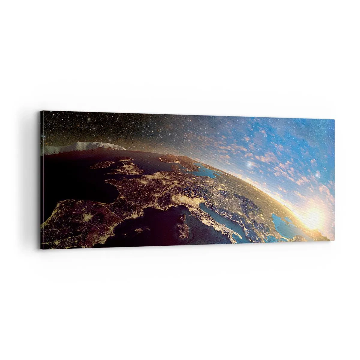 Schilderen op canvas - Laten we eens van een afstand naar onszelf kijken - 100x40 cm