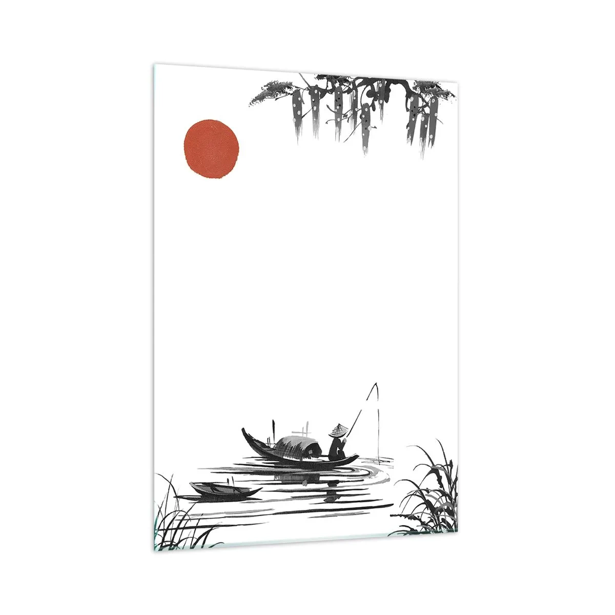 Schilderen op glas - Aziatische middag - 50x70 cm