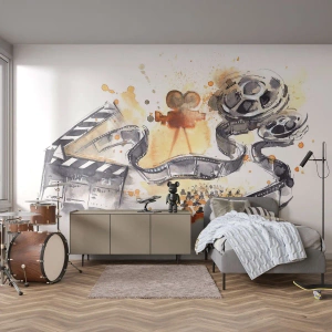 Fotobehang op maat Premium Canvas - In het land van dromen - Beamer, Filmrol, Cinematografie