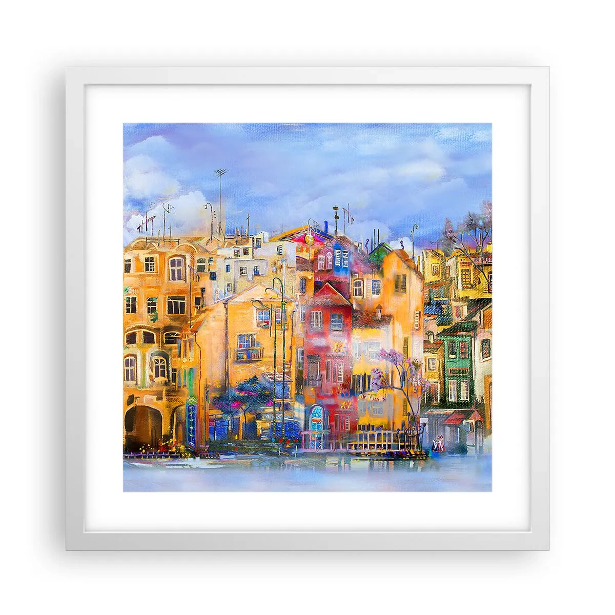 Poster in een witte lijst - Wij zijn samen - 40x40 cm