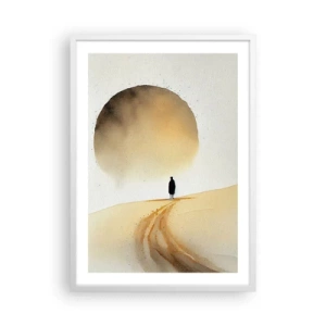 Poster in een witte lijst - Altijd verlangen - 50x70 cm